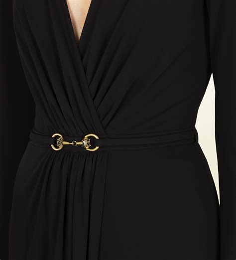 gucci black dress with belt|gucci belt fashionphile.